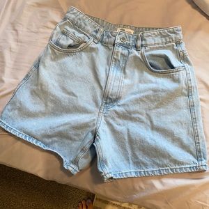 Zara high rise jean shorts